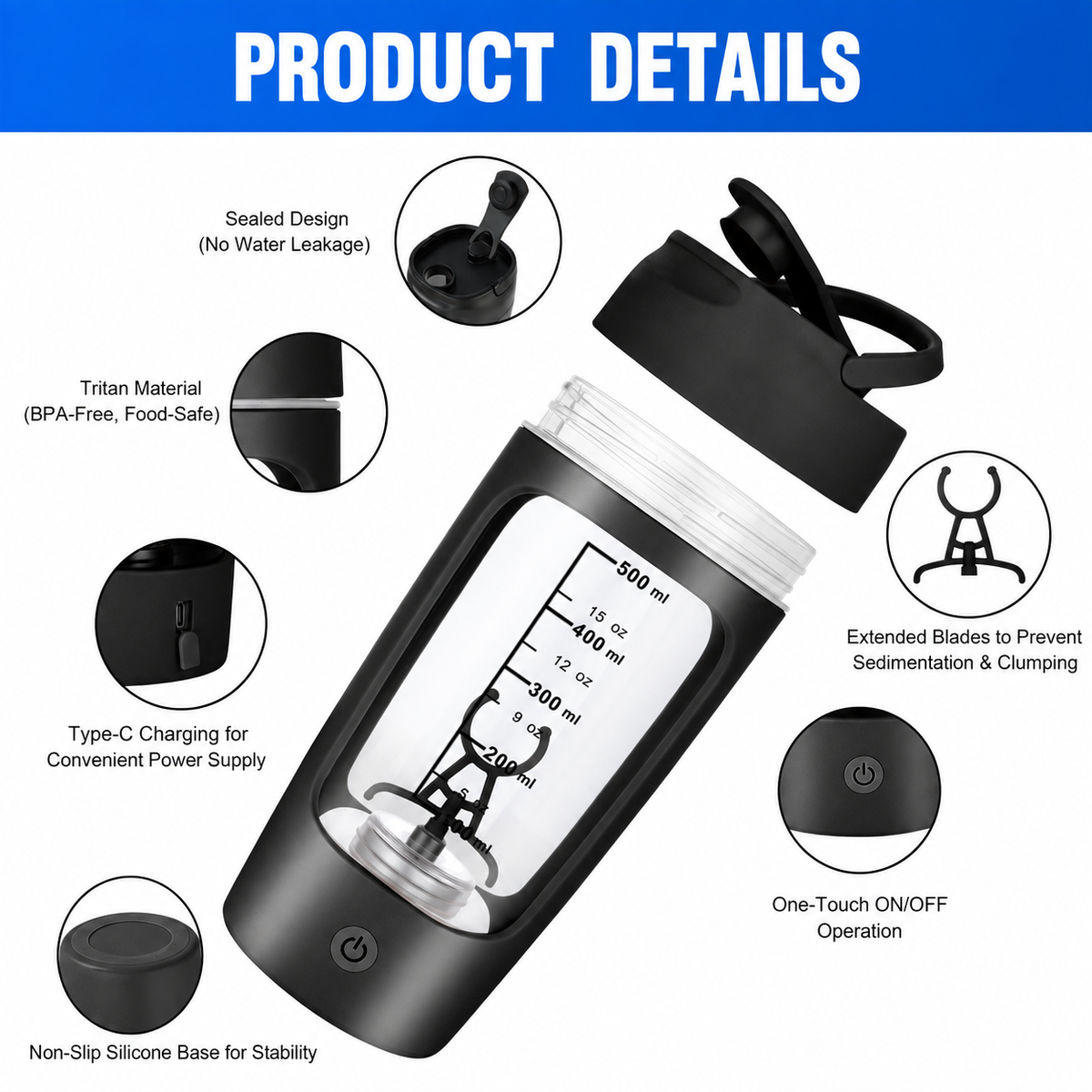 Mixora™ Electric Protein Shaker